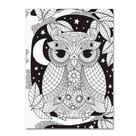 Hello Angel 'Owl On A Branch' Canvas Art,24x32